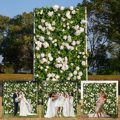 Luxury Artificial Flower Wall Backdrop - Premium 3D Silk Decor