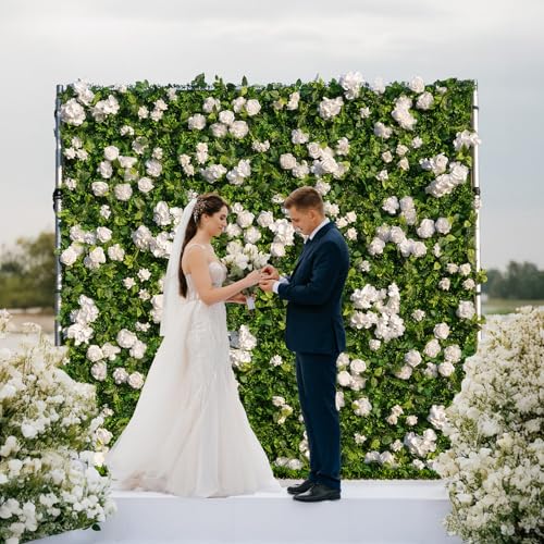 Luxury Artificial Flower Wall Backdrop - Premium 3D Silk Decor - Image 2