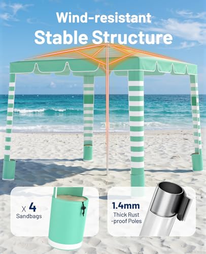 20% Off Rhino Valley Beach Cabana UPF 50+ Shade Tent - Image 2