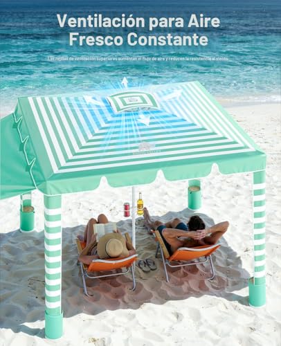 20% Off Rhino Valley Beach Cabana UPF 50+ Shade Tent - Image 5