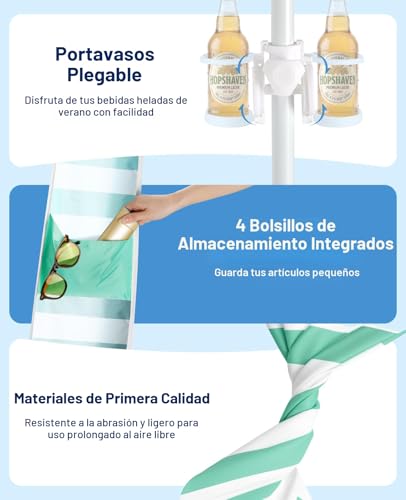 20% Off Rhino Valley Beach Cabana UPF 50+ Shade Tent - Image 6