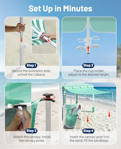 20% Off Rhino Valley Beach Cabana UPF 50+ Shade Tent - Image 7