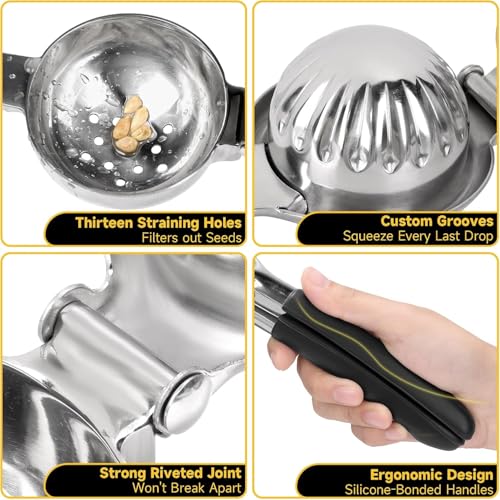 50% Off Stainless Steel Lemon Juicer – Manual Citrus Squeezer - Image 3