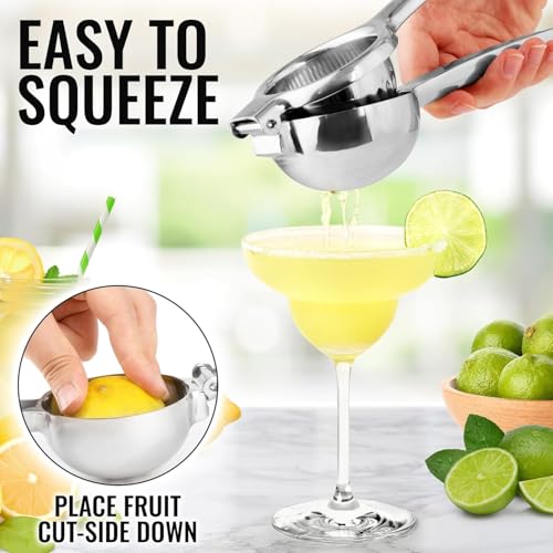 50% Off Stainless Steel Lemon Juicer – Manual Citrus Squeezer - Image 7