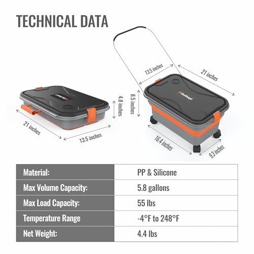 50% Off Foldable 5.5-Gallon Wheeled Bucket - Image 4