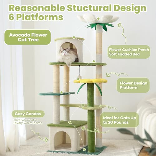 20% Off HYABI 64-Inch Cat Tree Tower with Scratching Posts - Image 2