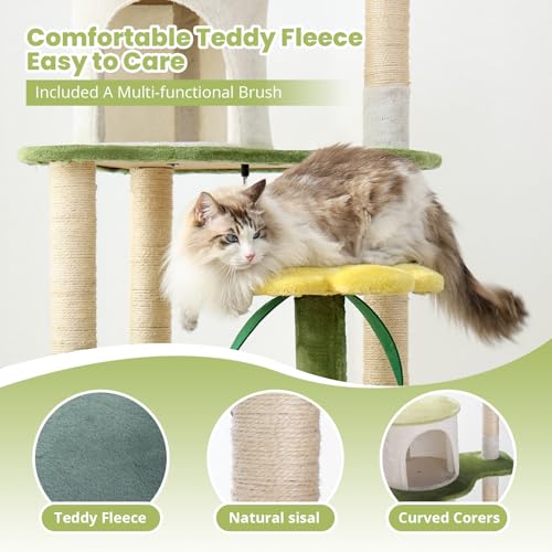 20% Off HYABI 64-Inch Cat Tree Tower with Scratching Posts - Image 5
