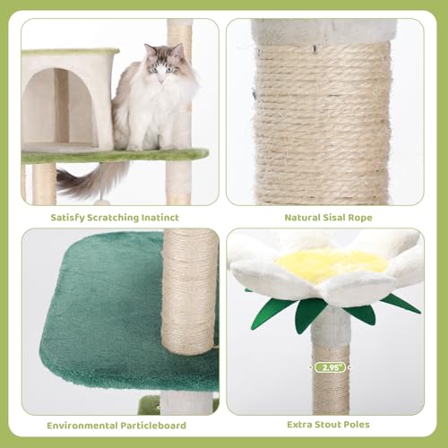 20% Off HYABI 64-Inch Cat Tree Tower with Scratching Posts - Image 6