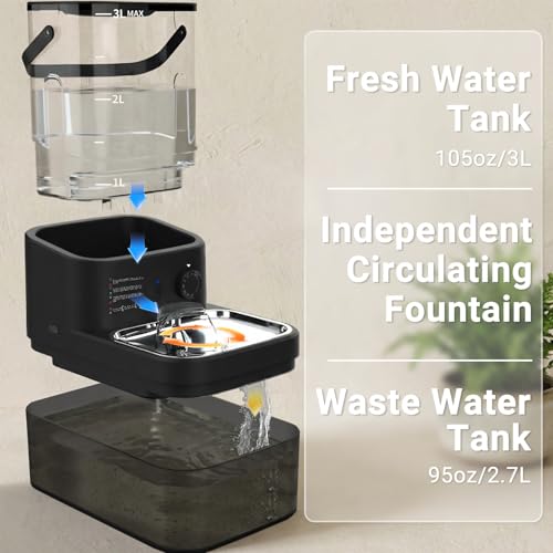 Filterless Cat Fountain with Motion Sensor & 3L Tank - Image 2