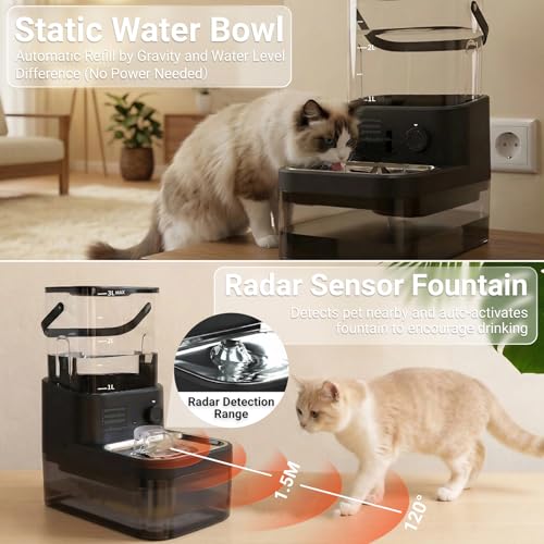 Filterless Cat Fountain with Motion Sensor & 3L Tank - Image 4