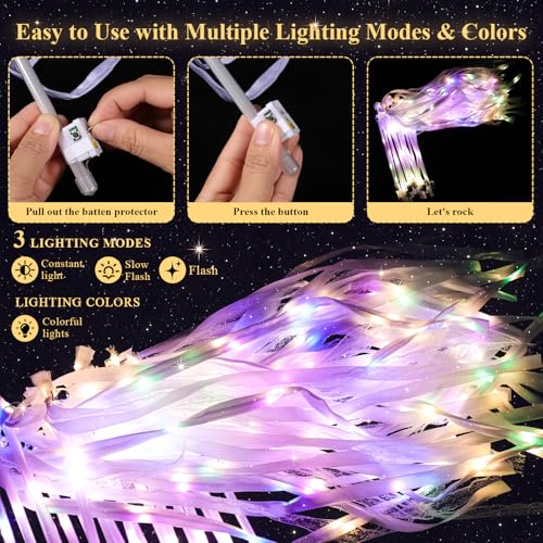 60 LED Light Up Wands for Wedding Send-Offs, Safe Alternative - Image 2