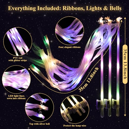 60 LED Light Up Wands for Wedding Send-Offs, Safe Alternative - Image 3
