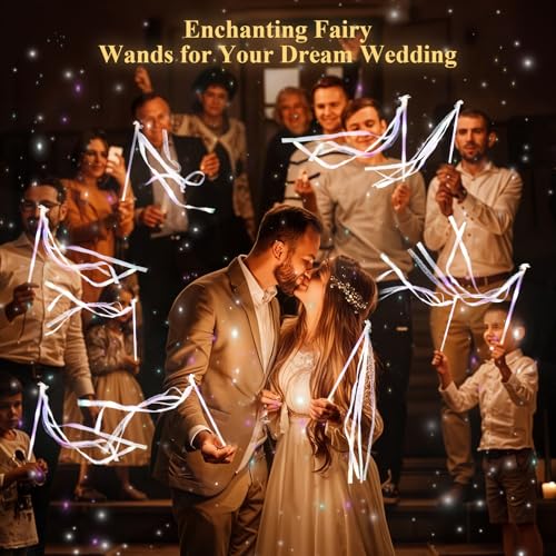 60 LED Light Up Wands for Wedding Send-Offs, Safe Alternative - Image 5