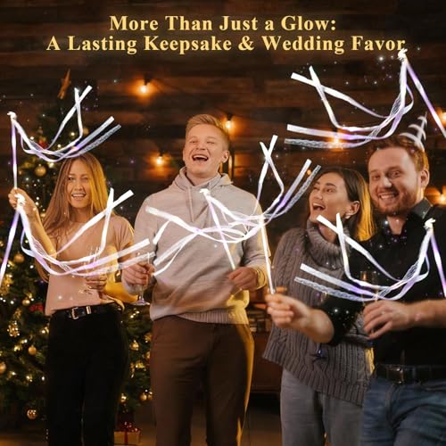 60 LED Light Up Wands for Wedding Send-Offs, Safe Alternative - Image 7