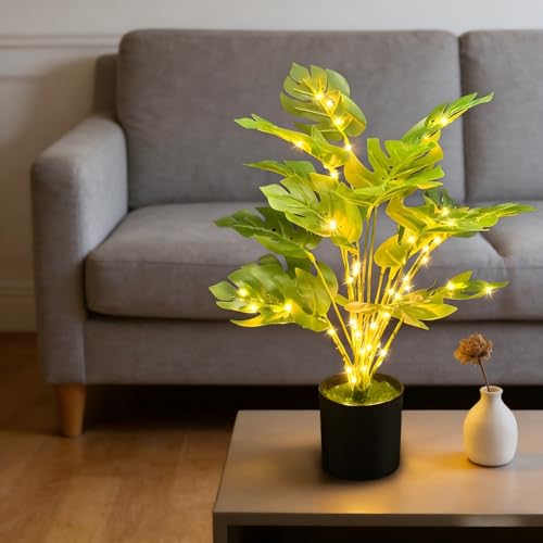 29% Off Lighted Faux Monstera Plant with LED Lights - Image 2