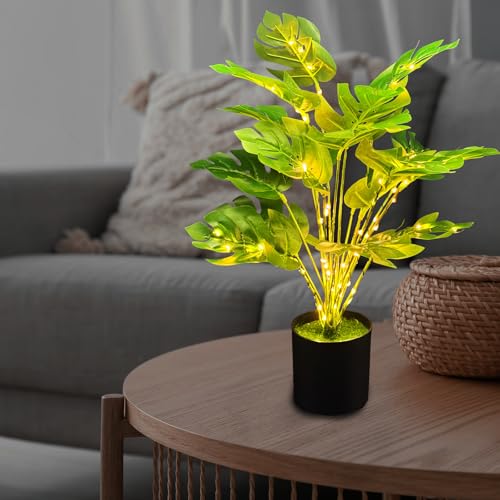 29% Off Lighted Faux Monstera Plant with LED Lights - Image 4