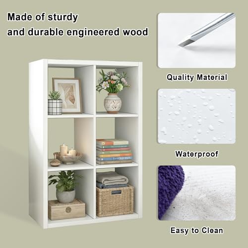 Wooden 6-Cube Storage Shelf with Anti-Tipping – Great Deal - Image 4