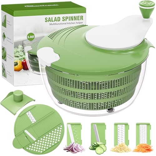 13% Off 5.3 QT Salad Spinner with Blades & Strainer - Image 1
