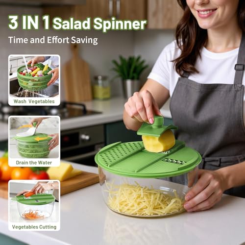 13% Off 5.3 QT Salad Spinner with Blades & Strainer - Image 3