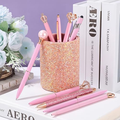 13% Off BESARTE 9 Pcs Pink Pens with Pen Holder - Image 2