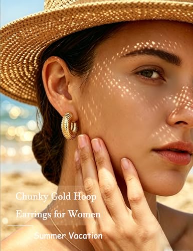 36% Off 16 Pairs Starfish Gold Hoop Earrings Set for Women - Image 2