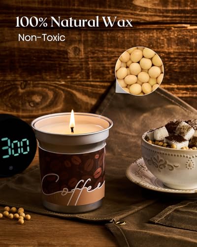 25% Off M&SENSE Coffee Scented Soy Wax Candle, 12.3oz - Image 4