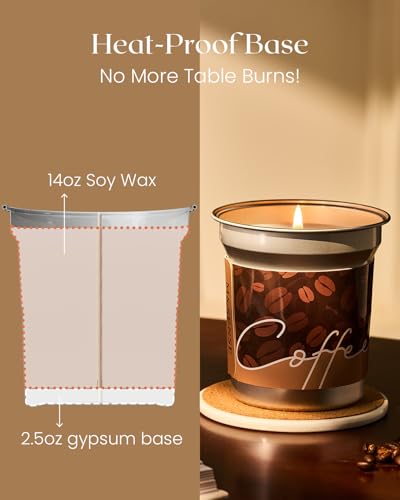 25% Off M&SENSE Coffee Scented Soy Wax Candle, 12.3oz - Image 6