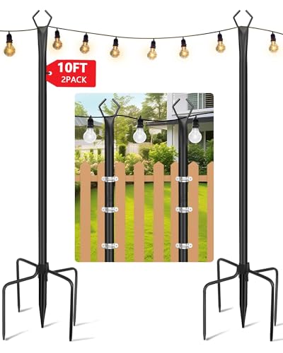 43% Off HEMMOTOP 10FT String Light Poles for Patio - Image 1