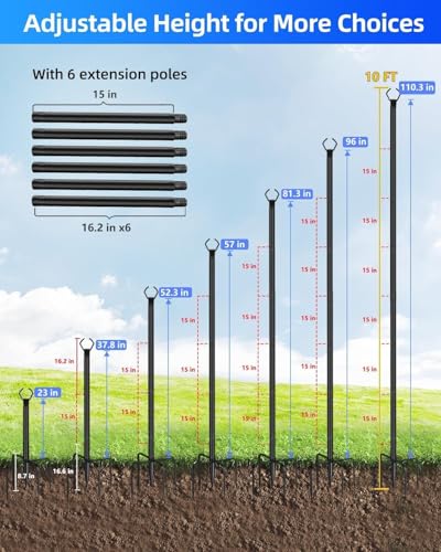 43% Off HEMMOTOP 10FT String Light Poles for Patio - Image 6