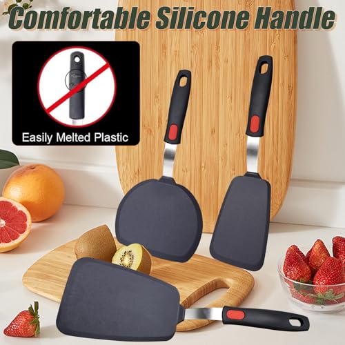 Save 28% on 3-Pack Silicone Spatula Turner Set - Image 5