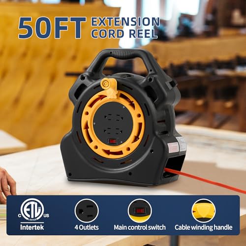 50% Off KTMC Retractable Extension Cord Reel 50FT - Image 3