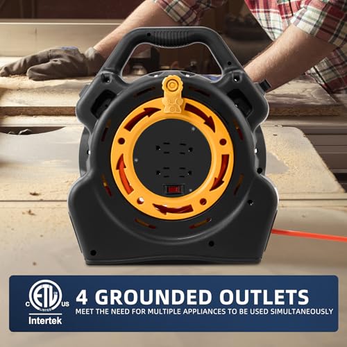 50% Off KTMC Retractable Extension Cord Reel 50FT - Image 4