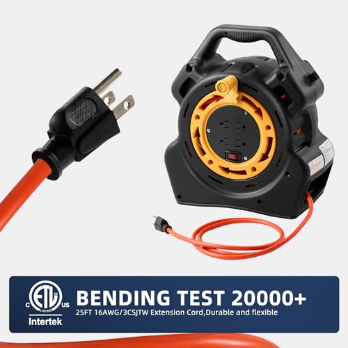 50% Off KTMC Retractable Extension Cord Reel 50FT - Image 7