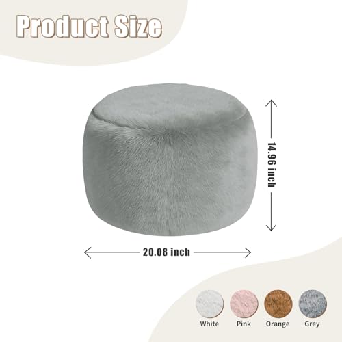 50% Off! Faux Fur Pouf Ottoman Foot Rest - $19.99 - Image 2