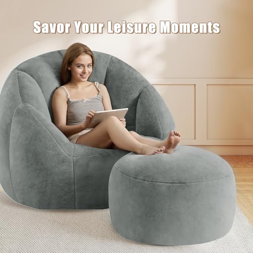 50% Off! Faux Fur Pouf Ottoman Foot Rest - $19.99 - Image 3