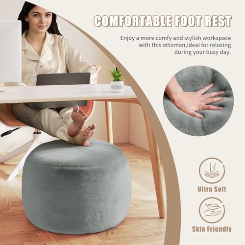 50% Off! Faux Fur Pouf Ottoman Foot Rest - $19.99 - Image 5