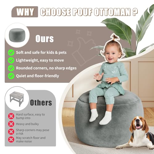 50% Off! Faux Fur Pouf Ottoman Foot Rest - $19.99 - Image 6