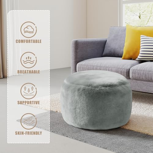 50% Off! Faux Fur Pouf Ottoman Foot Rest - $19.99 - Image 7