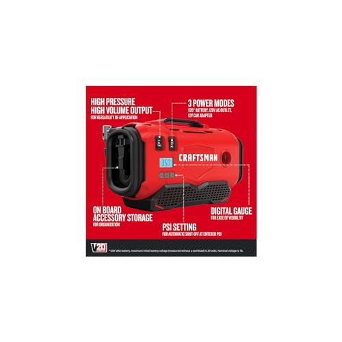 55% Off CRAFTSMAN V20 Tire Inflator Air Compressor - Image 2