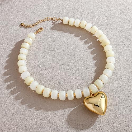 15% Off WOWORAMA Chunky Heart Necklace for Women - Image 3