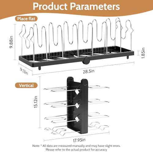 30% Off Foldable Pots & Pans Organizer for Kitchen Cabinets - Image 4