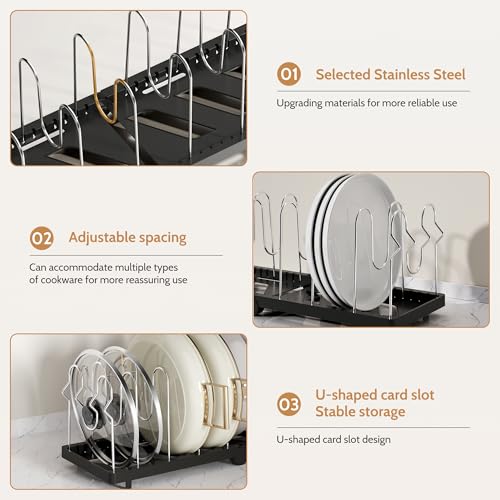 30% Off Foldable Pots & Pans Organizer for Kitchen Cabinets - Image 5