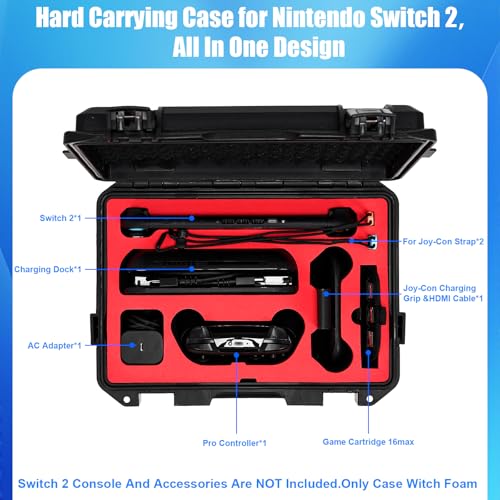 HLHGR Nintendo Switch 2 Hard Case – Drop & Waterproof - Image 2