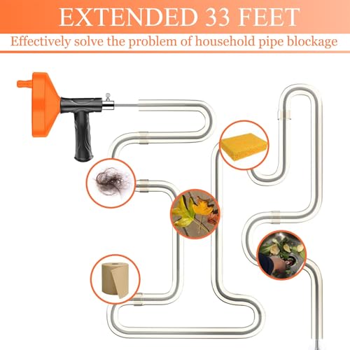 32% Off 33ft Drain Snake Auger for Clogged Sinks - Image 6