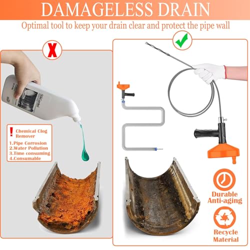 32% Off 33ft Drain Snake Auger for Clogged Sinks - Image 7