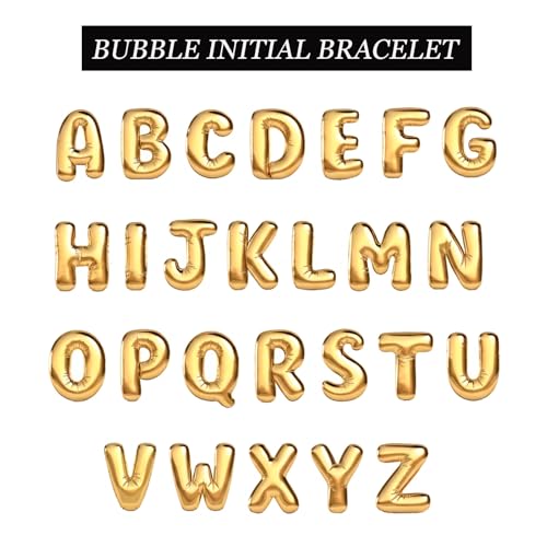 20% Off Gold-Plated Bubble Initial Bracelet for Women - Image 6