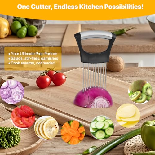 11% Off Onion Slicer Holder Set – Stainless Steel - Image 3