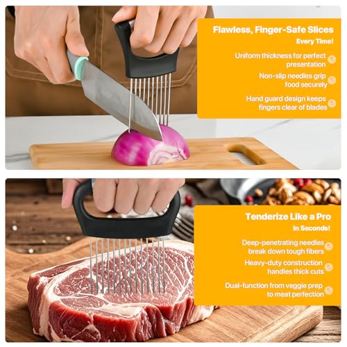 11% Off Onion Slicer Holder Set – Stainless Steel - Image 4