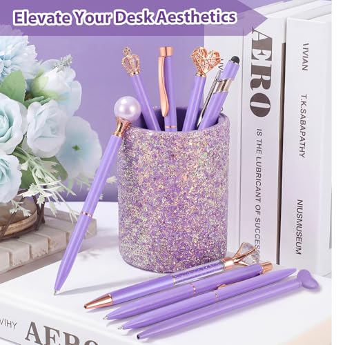 Purple Pen Set with Holder – Great Gift for Mom - Image 2