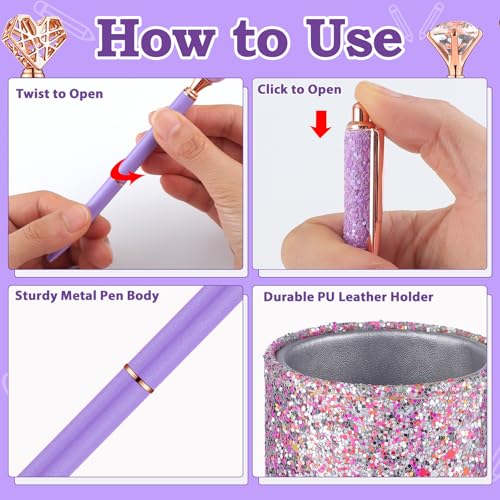 Purple Pen Set with Holder – Great Gift for Mom - Image 5